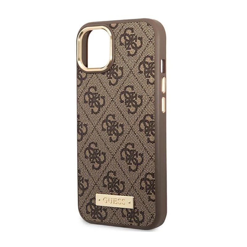 Guess 4G Logo Plate MagSafe - Case for iPhone 14 Plus (Brown) - 6