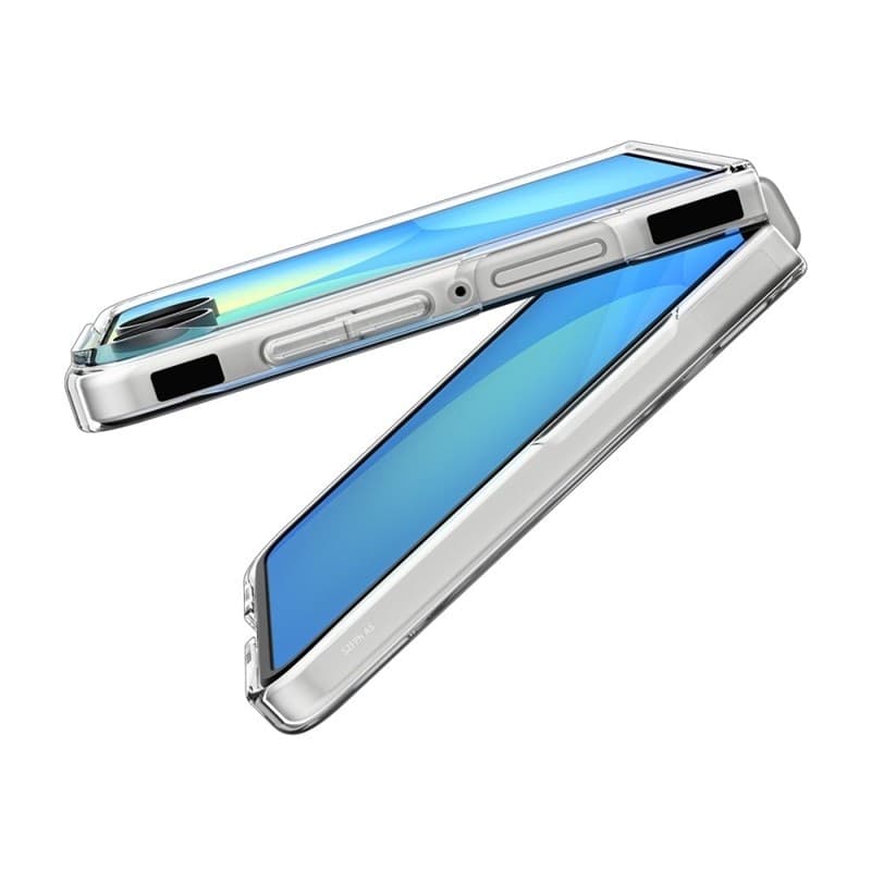 Spigen AirSkin MagSafe - Custodia per Samsung Galaxy Z Flip 8 (Trasparente/Bianco) - 3