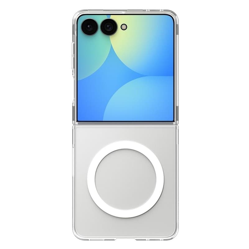Spigen AirSkin MagSafe - Custodia per Samsung Galaxy Z Flip 8 (Trasparente/Bianco) - 5