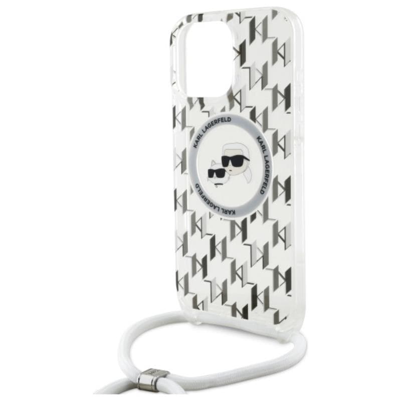 Karl Lagerfeld IML Crossbody Monogram Karl & Choupette Head MagSafe - Case for iPhone 16 Pro Max (transparent) - 5