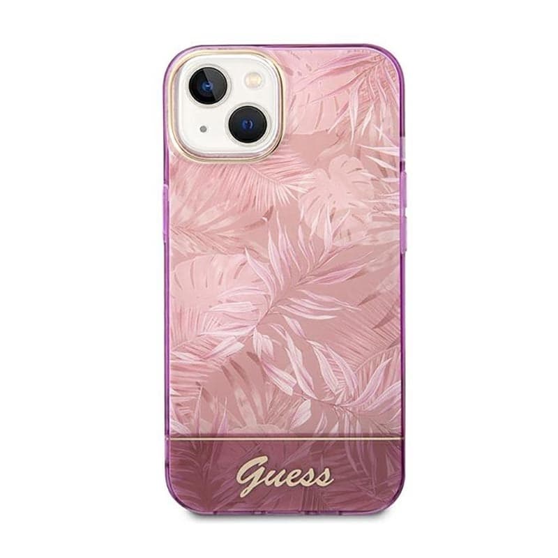 Guess Jungle Case - Case for iPhone 14 Plus (Pink) - 3
