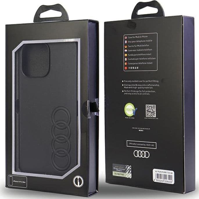 Audi Synthetic Leather - Case for iPhone 14 Pro Max (Black) - 7