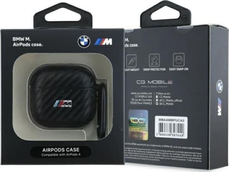 BMW PU Carbon M Collection - Case for AirPods 4 (black) - 3
