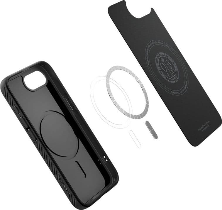 Spigen Liquid Air Mag MagSafe - Custodia per iPhone 17e / 16e (nero opaco) - 5