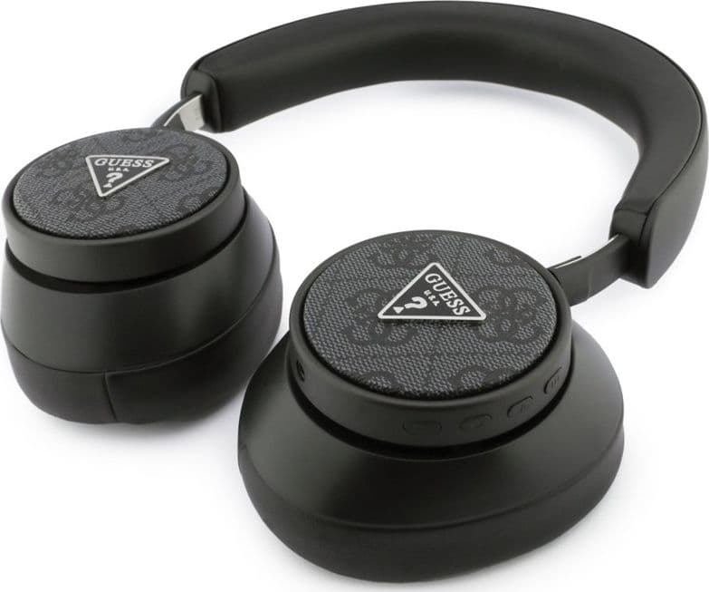 Guess 4G Triangle Logo - Bezdrátová sluchátka pøes uši Bluetooth V5.4 ENC (Èerná) - 4