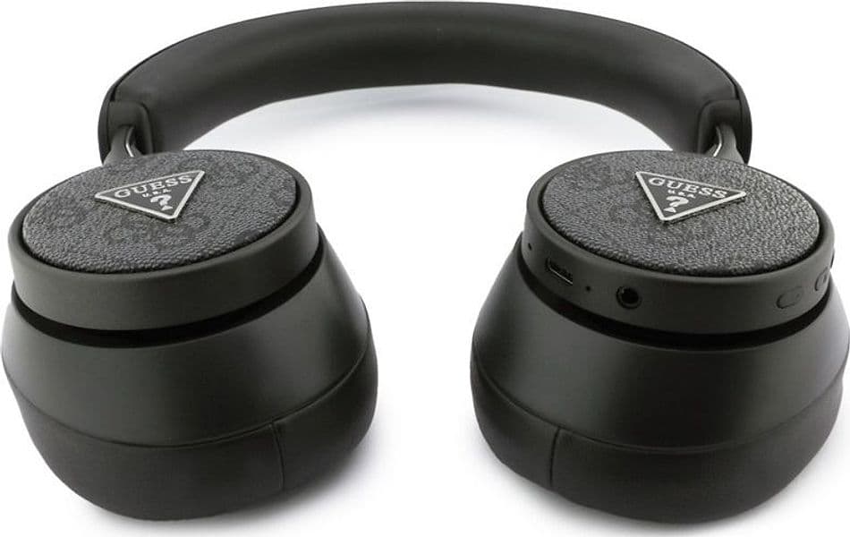Guess 4G Triangle Logo - Bezdrátová sluchátka pøes uši Bluetooth V5.4 ENC (Èerná) - 6