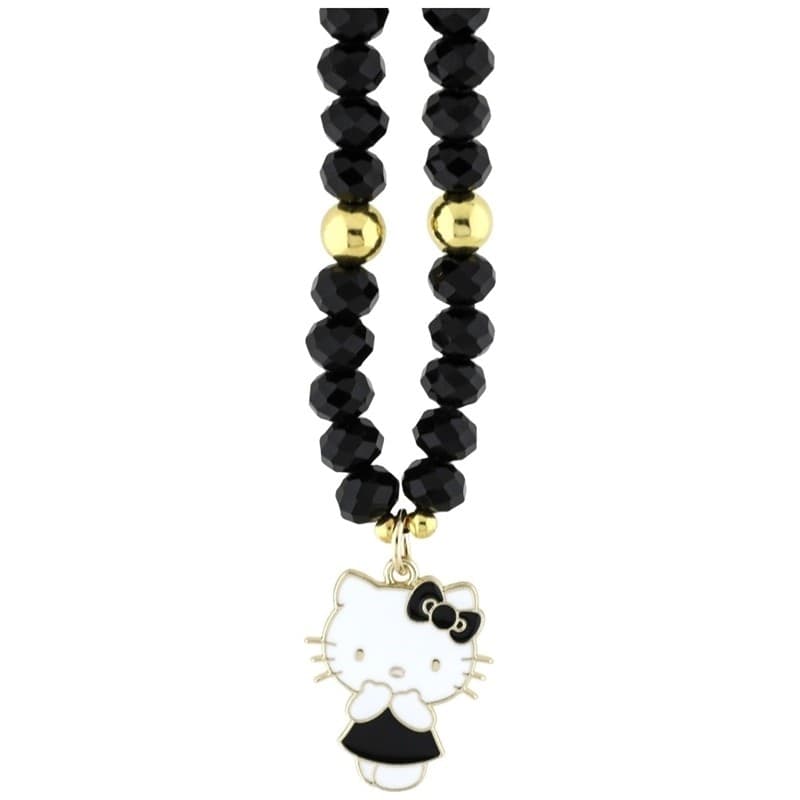 Hello Kitty Pearls and Beads Kitty Charm - Phone Charm (Black) - 2