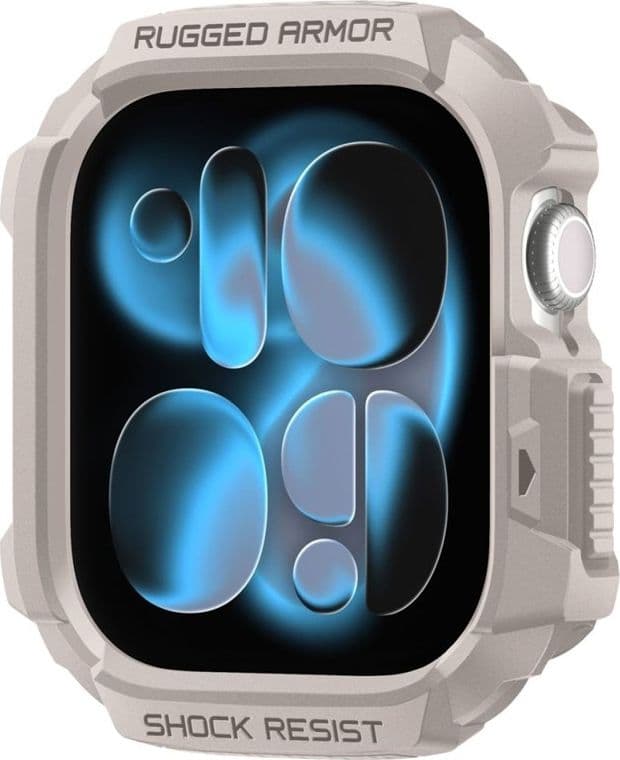 Spigen Rugged Armor V2 - Custodia per Apple Watch 10/11 42 mm (Dune Beige) - 2