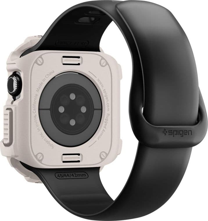 Spigen Rugged Armor V2 - Custodia per Apple Watch 10/11 42 mm (Dune Beige) - 4