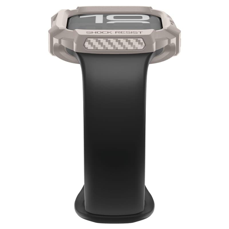 Spigen Rugged Armor V2 - Custodia per Apple Watch 10/11 42 mm (Dune Beige) - 5