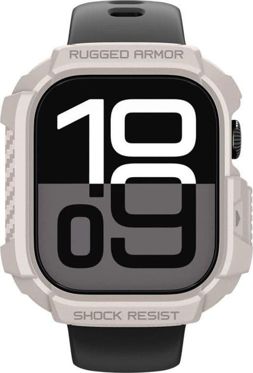 Spigen Rugged Armor V2 - Custodia per Apple Watch 10/11 42 mm (Dune Beige) - 6
