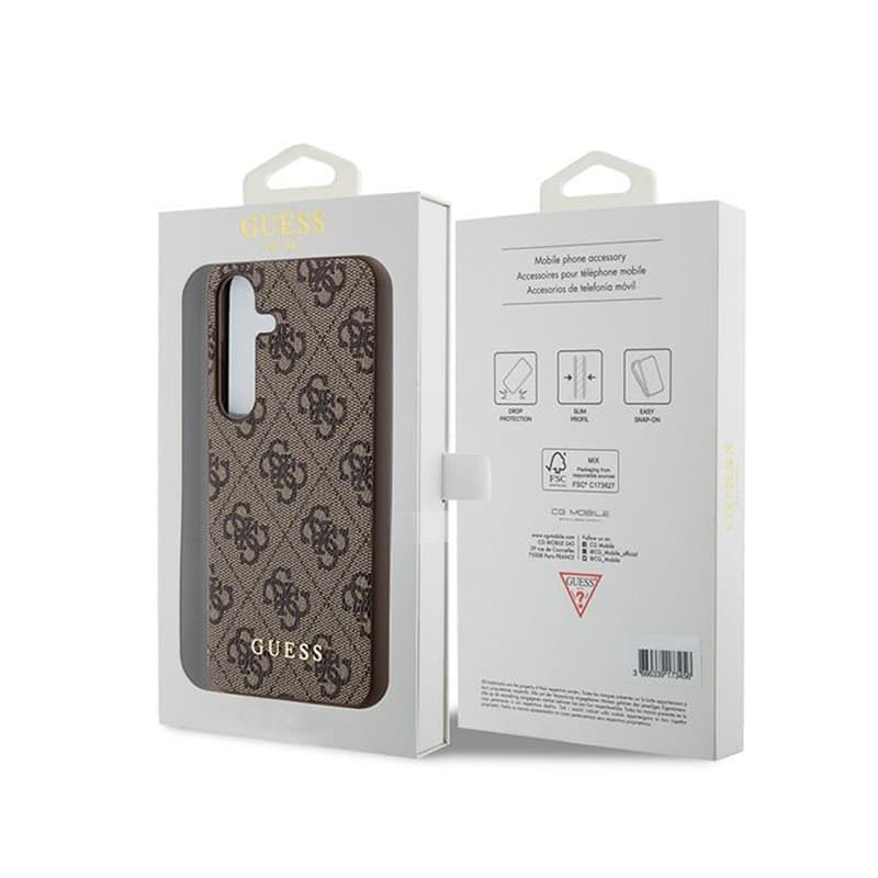 Guess 4G Metal Gold Logo - Case for Samsung Galaxy S24 (brown) - 8