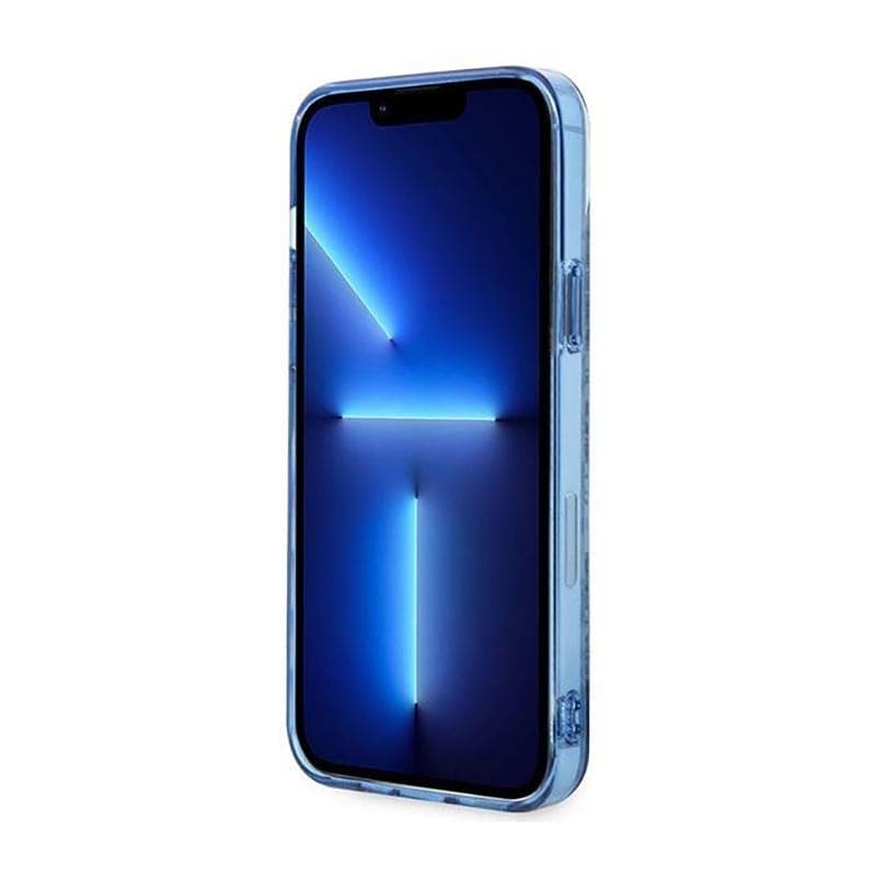 Guess Porcelain Collection - Case for iPhone 14 Plus (Blue) - 5