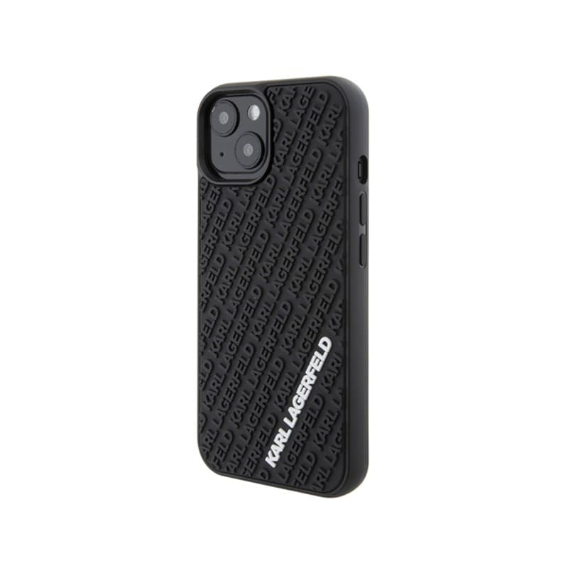 Karl Lagerfeld 3D Rubber Multi Logo - Case for iPhone 15 (black) - 2