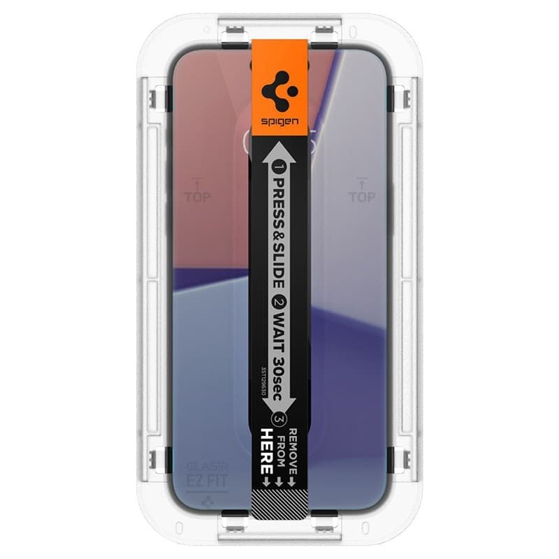 Spigen GLAS.TR EZ FIT Privacy - Tempered glass with privacy filter for iPhone 15 Plus / 16 Plus - 4