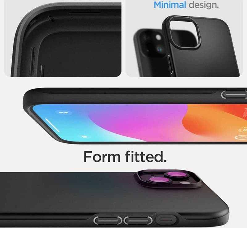 Spigen Thin Fit - Case for iPhone 15 Plus (Black) - 10
