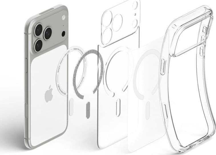 Spigen Ultra Hybrid Mag MagSafe - Custodia per iPhone 18 Pro Max / 17 Pro Max (Bianco Ghiaccio) - 6