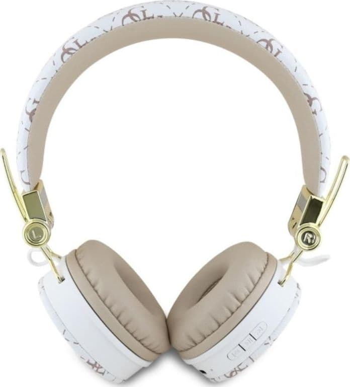 Guess 4G Triangle Round Shape - Wireless Over-Ear Bluetooth ENC Headphones (White) - 3
