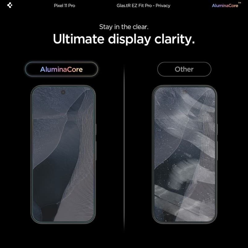 Spigen Glas.tR EZ Fit Pro AC Privacy Confezione da 2 - Vetro temperato per la privacy per Google Pixel 9 / 9 Pro / 10 Pro / 11 P - 9