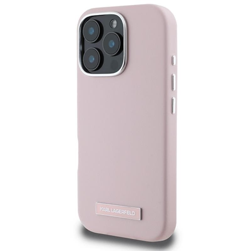 Karl Lagerfeld FW Metal Plate MagSafe - Case for iPhone 16 Pro (pink) - 2