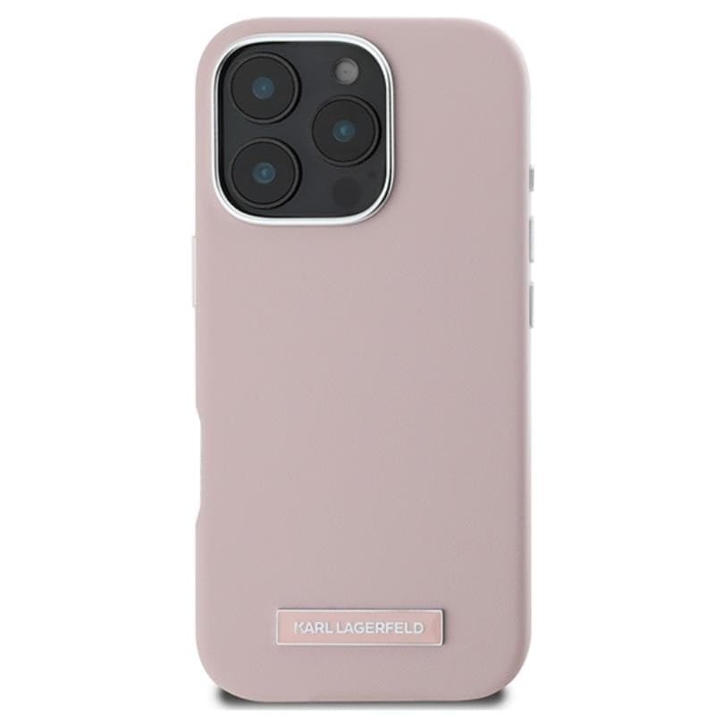 Karl Lagerfeld FW Metal Plate MagSafe - Case for iPhone 16 Pro (pink) - 3