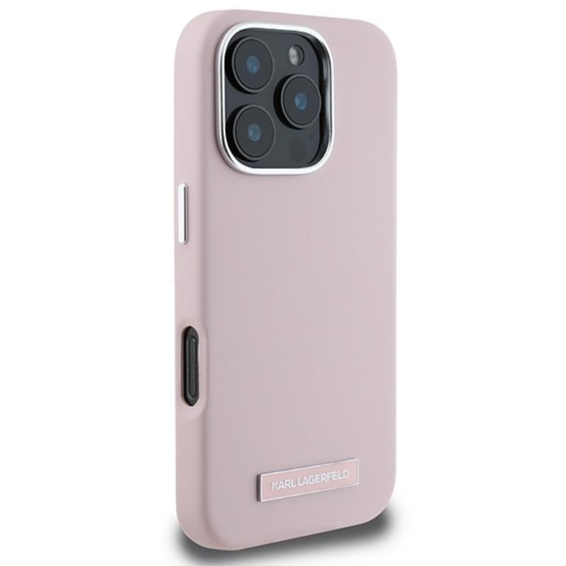 Karl Lagerfeld FW Metal Plate MagSafe - Case for iPhone 16 Pro (pink) - 4