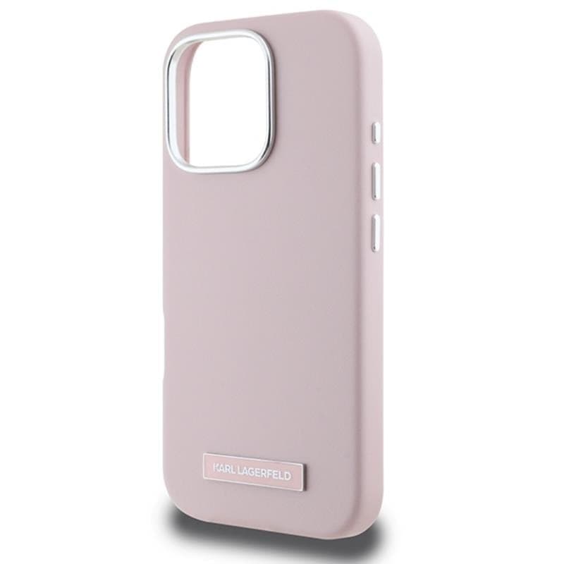 Karl Lagerfeld FW Metal Plate MagSafe - Case for iPhone 16 Pro (pink) - 6