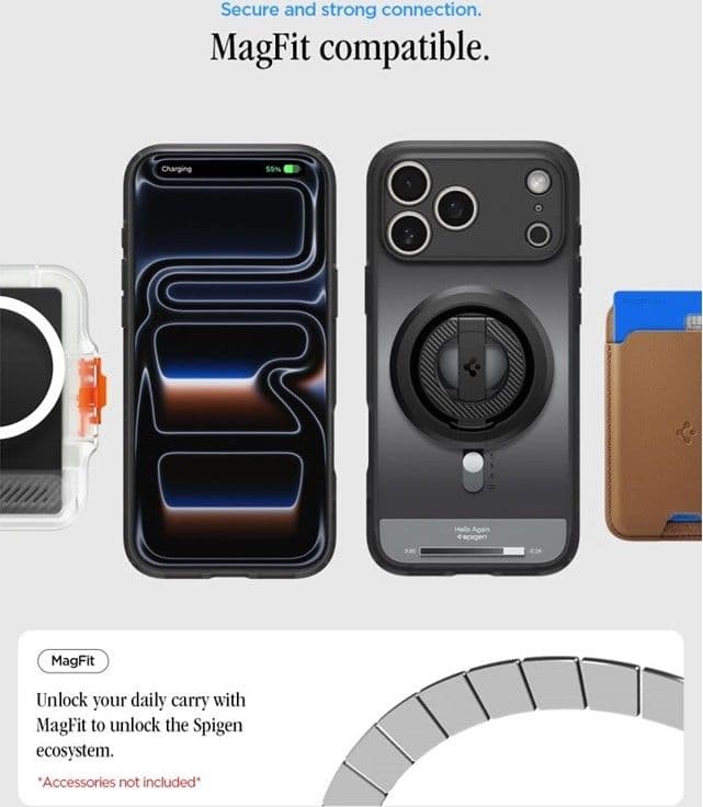 Spigen Ultra Hybrid Mag MagSafe - Custodia per iPhone 18 Pro Max / 17 Pro Max (Nero Classico) - 6