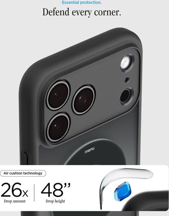Spigen Ultra Hybrid Mag MagSafe - Custodia per iPhone 18 Pro Max / 17 Pro Max (Nero Classico) - 10