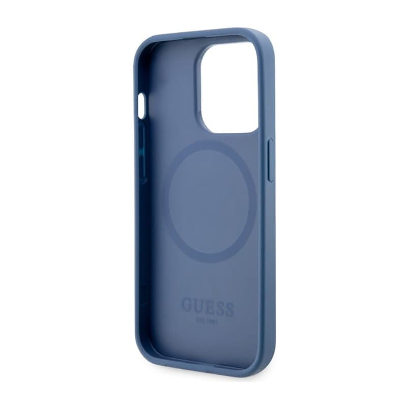 Guess 4G Printed Stripes MagSafe - Case for iPhone 14 Pro (Blue) - 7