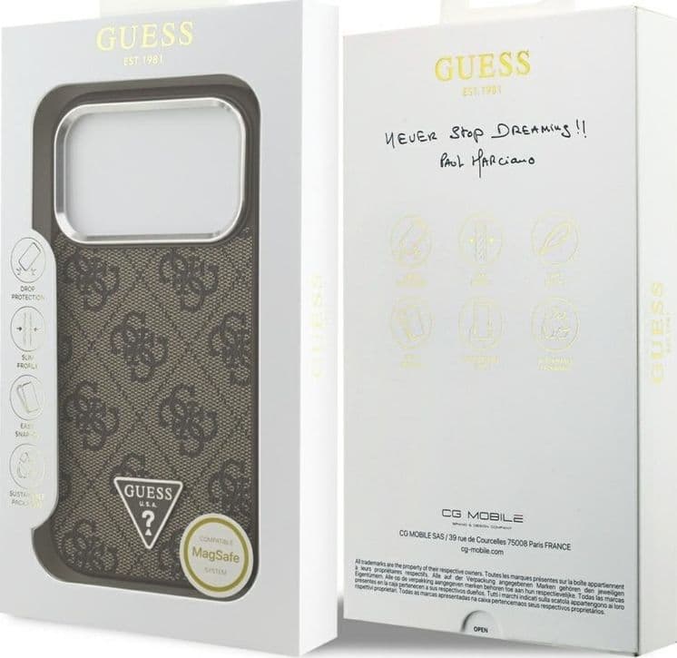 Guess 4G Triangle Logo MagSafe - Case iPhone 17 Pro (brown) - 8