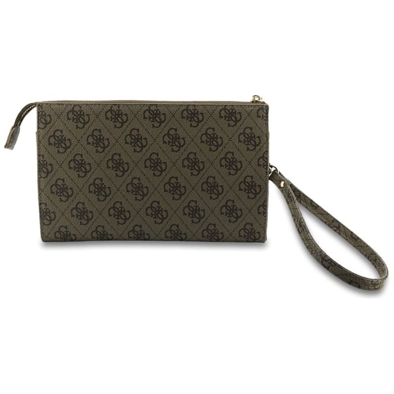 Pochette per cellulare Guess 4G con logo grande - Borsa a mano per cellulare (marrone) - 4