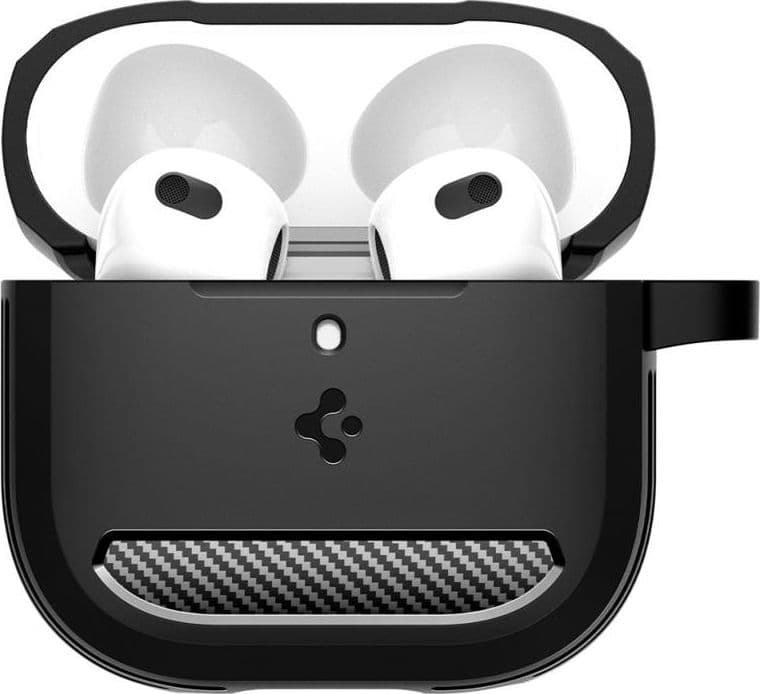 Spigen Rugged Armor - Case for Apple AirPods 4 (Matte Black) - 3