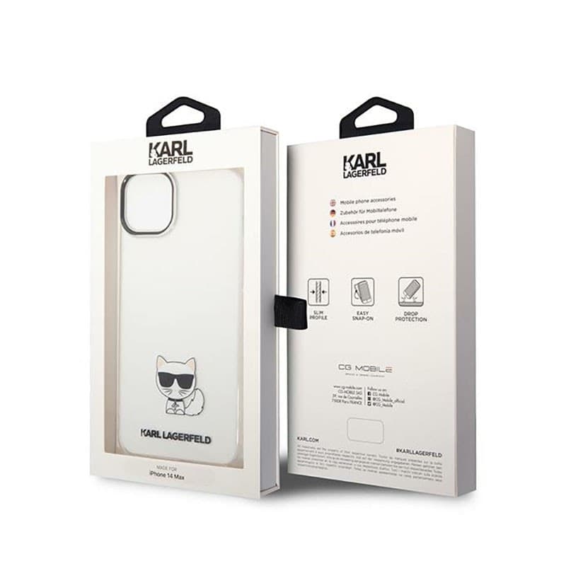 Karl Lagerfeld Choupette Body - Case for iPhone 14 Plus (Clear) - 8