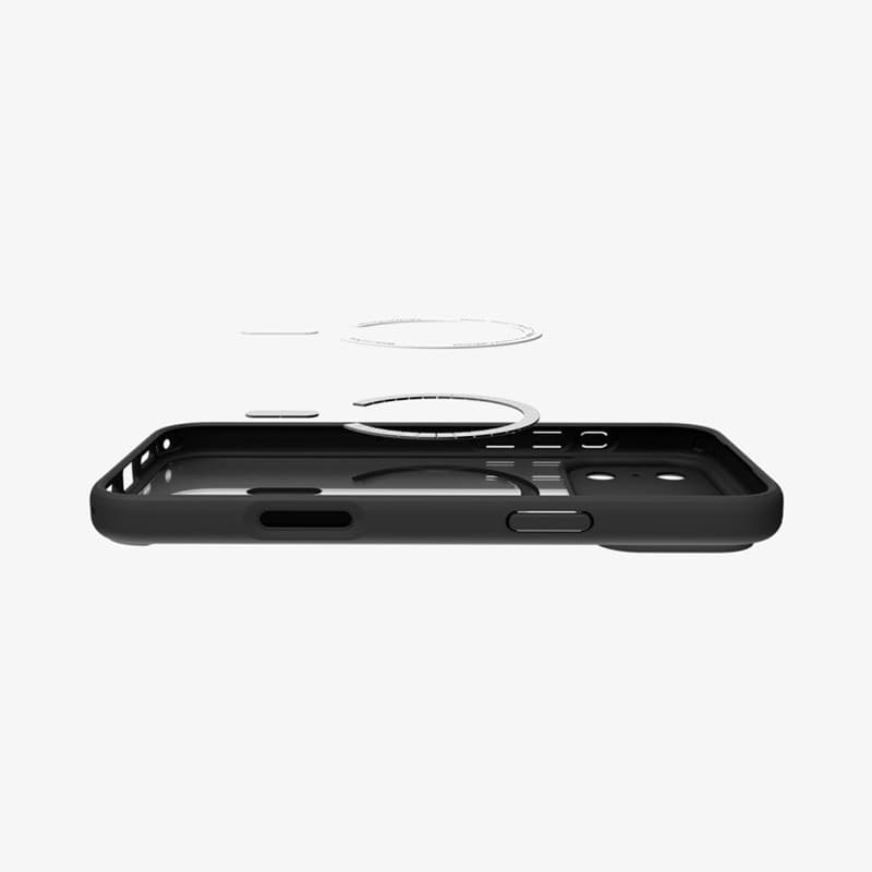 Spigen Ultra Hybrid Mag MagSafe - Custodia per iPhone 17 Pro Max (Nero Frost / Arancione) - 7