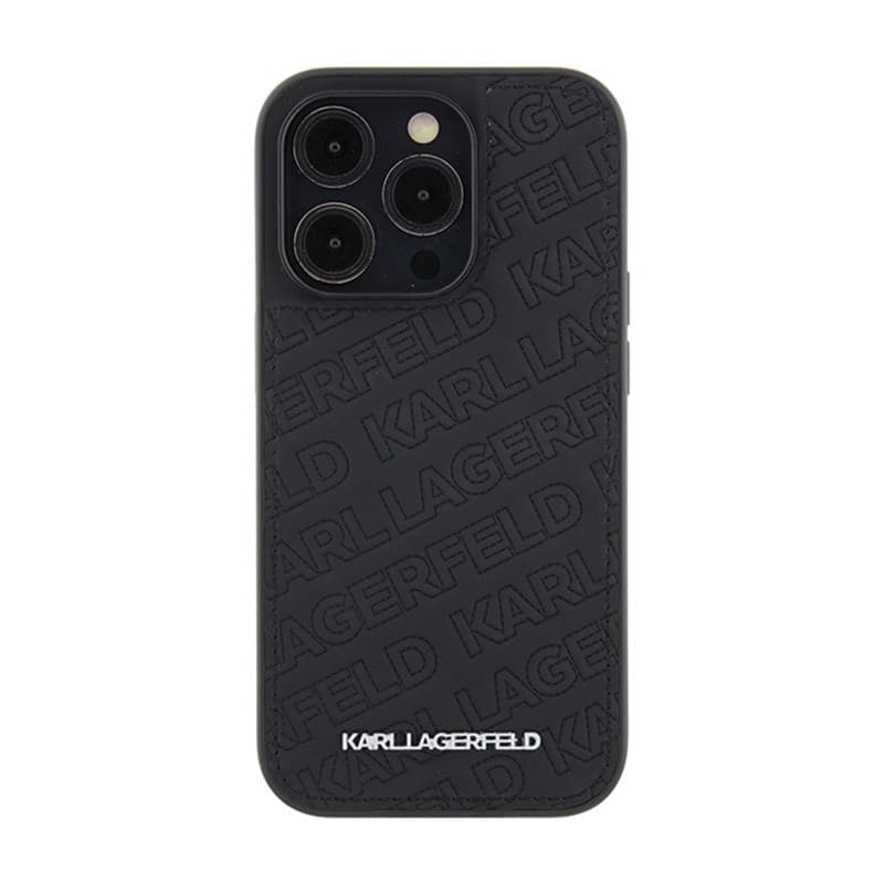 Karl Lagerfeld Quilted K Pattern - iPhone 15 Pro Case (Black) - 3
