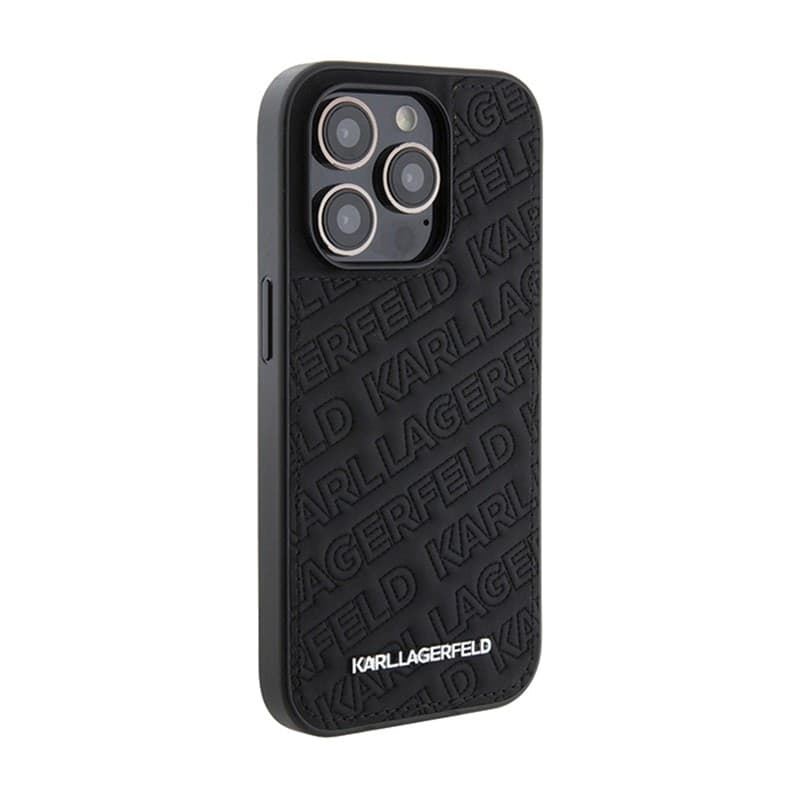Karl Lagerfeld Quilted K Pattern - iPhone 15 Pro Case (Black) - 4