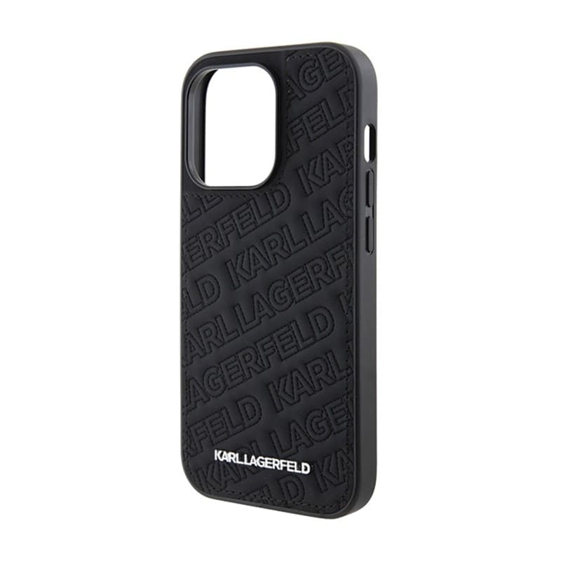 Karl Lagerfeld Quilted K Pattern - iPhone 15 Pro Case (Black) - 6
