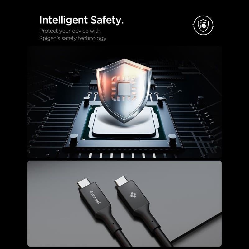 Spigen EB24012CC Essential - Cavo USB-C a USB-C PD 240W 1,2m (Nero) - 7