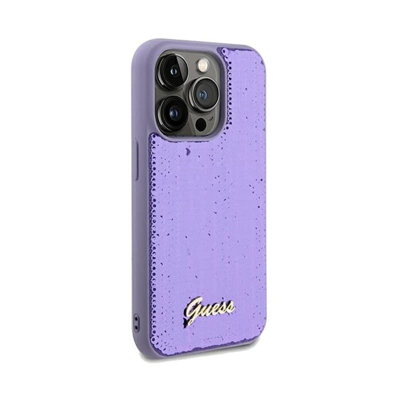 Guess Sequin Script Metal - Case for iPhone 13 Pro (purple) - 4