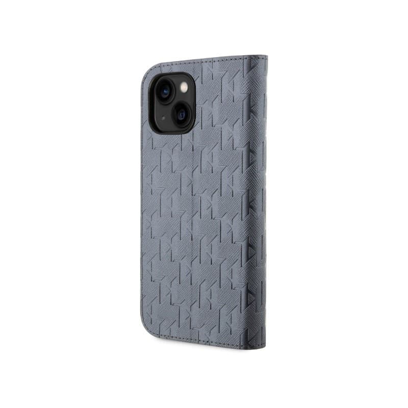 Karl Lagerfeld Booktype Saffiano Monogram - Case for iPhone 14 (Grey) - 2