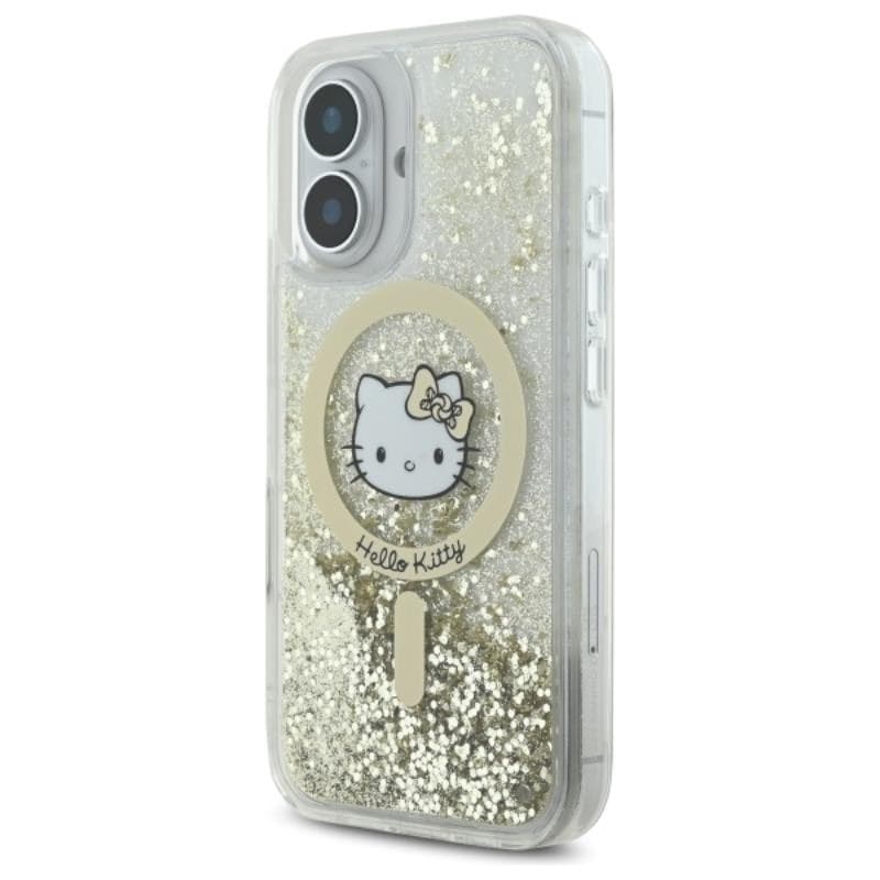Hello Kitty Liquid Glitter Fever MagSafe - Case for iPhone 16 (white/gold) - 2