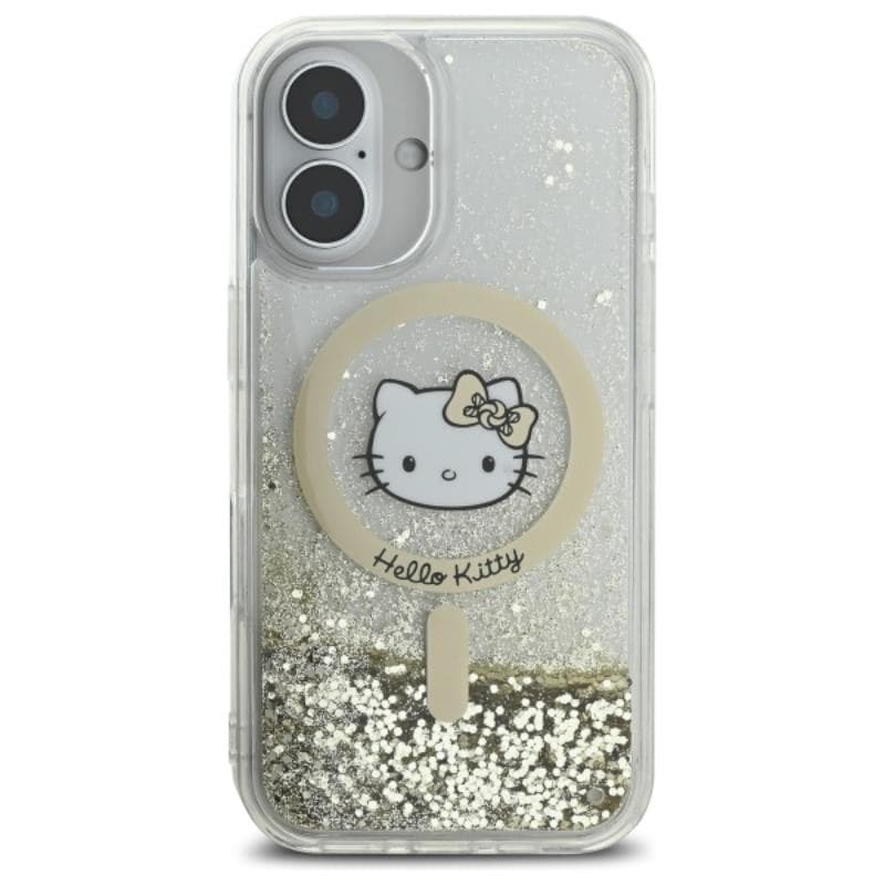 Hello Kitty Liquid Glitter Fever MagSafe - Case for iPhone 16 (white/gold) - 3