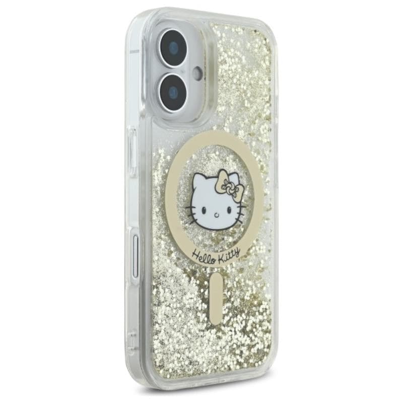 Hello Kitty Liquid Glitter Fever MagSafe - Case for iPhone 16 (white/gold) - 4