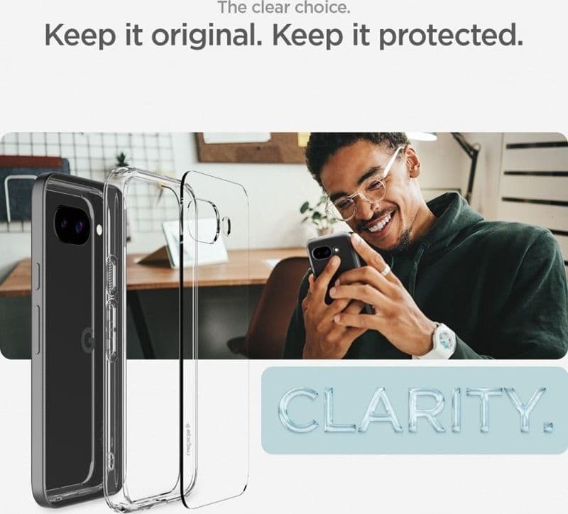 Spigen Ultra Hybrid - Case for Google Pixel 9a (Crystal Clear) - 10