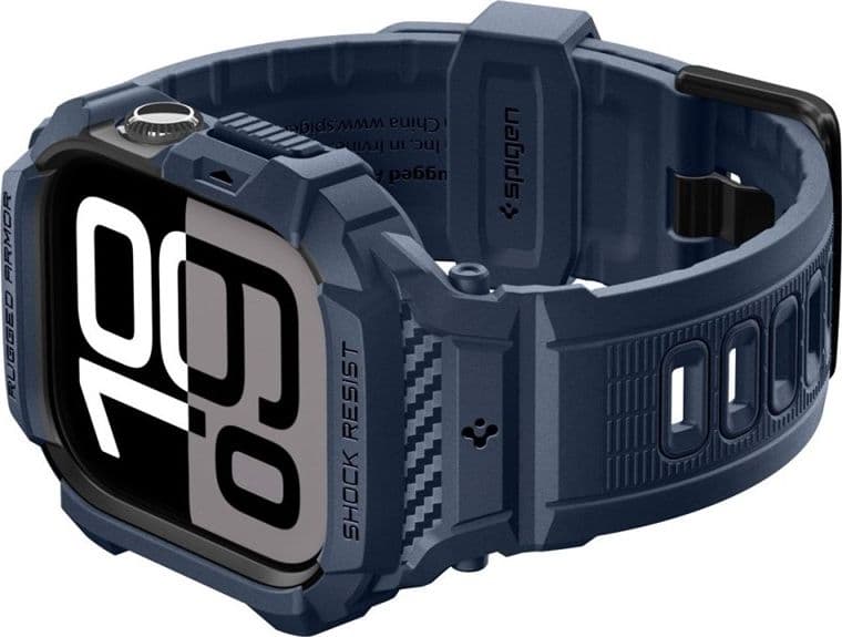 Spigen Rugged Armor Pro V2 – Cinturino con custodia per Apple Watch 10/11 42 mm (blu navy) - 2