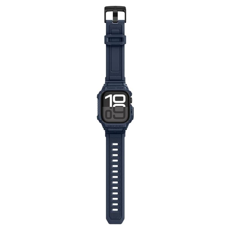 Spigen Rugged Armor Pro V2 – Cinturino con custodia per Apple Watch 10/11 42 mm (blu navy) - 3