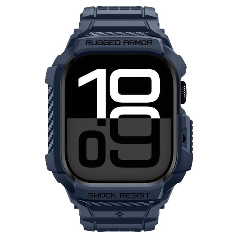 Spigen Rugged Armor Pro V2 – Cinturino con custodia per Apple Watch 10/11 42 mm (blu navy) - 4