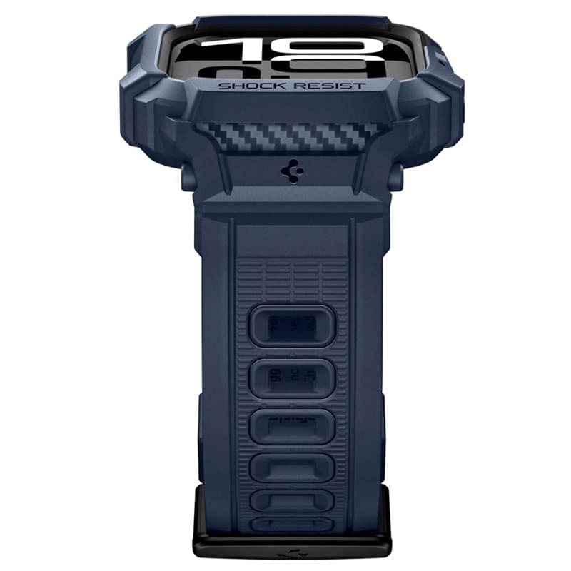 Spigen Rugged Armor Pro V2 – Cinturino con custodia per Apple Watch 10/11 42 mm (blu navy) - 8