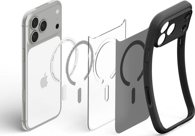 Spigen Ultra Hybrid Mag MagSafe - Custodia per iPhone 18 Pro Max / 17 Pro Max (Nero Ghiaccio) - 6
